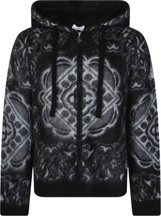 Casablanca Carpet Mohair Hoodie - Heren - Hoodies - Zwart - L - Hoodies & sweatvesten