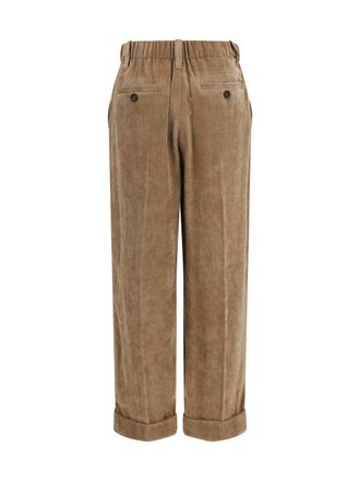 Brunello Cucinelli Womens Elasticated Viscose And Cashmere Pants Cappuccino Viscose; Kashmir-Capra Hircus Kashmir/capra Trousers