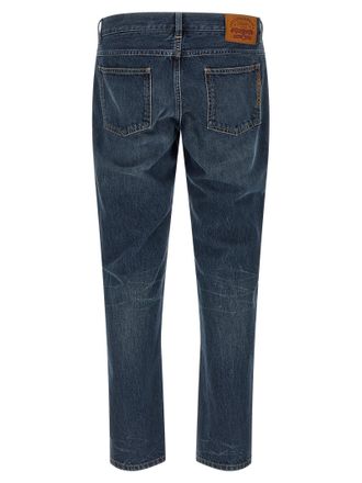 Dolce & Gabbana Logo-Embroidered Jeans - Blue