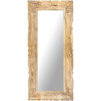 vidaXL Espejo De Madera Maciza De Mango 110x50 Cm Vidaxl