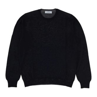 Gran Sasso Round-neck Knitwear, male, Black, Size: 4XL 598 Paricollo