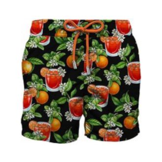 MC2 Saint Barth Beachwear, male, Multicolor, M, Mens Gustavia Swimwear with All-Over Print