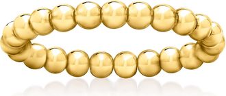 RS Pure by Ross-Simons 3mm 14kt Yellow Gold Bead Stretch Ring