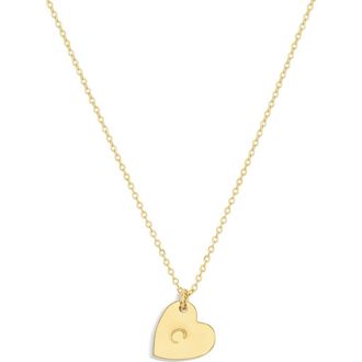 Set & Stones Sophia Heart Initial Necklace in Gold /C at Nordstrom