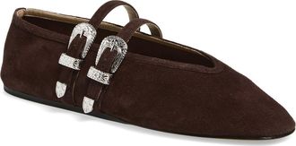 Le Monde Beryl Claudia Mary Jane Flat in Chocolate at Nordstrom, Size 8.5Us