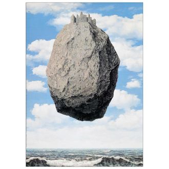 Artopweb Decorative panel, MAGRITTE - Les Chateaux Des Pyrenees - 50x70