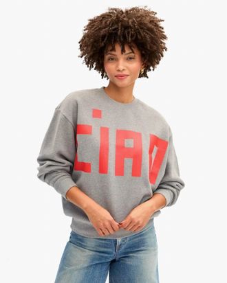 Clare Vivier Ciao Sweatshirt In Grey Melange
