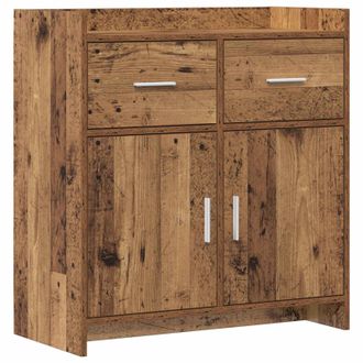 vidaXL Aparador Madera Envejecida 75 X 36 X 80 Cm Madera De Ingenier&iacute;a Vidaxl