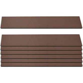 Hhg [nunca Usado] Juego De 7 Listones Para Pantalla Protectora De Wpc Sarthe, Tablas Cortavientos, Aprox. 1 M&sup2;, Con Certificaci&oacute;n Mvg, 90 Cm, Marr&oacute;n