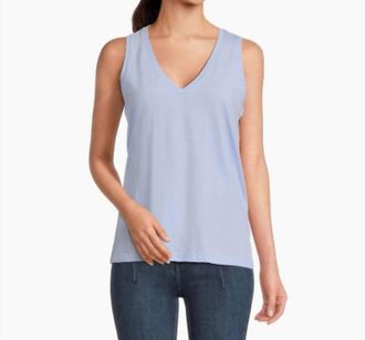 Madewell Whisper V Neck Tank In Peri Blue