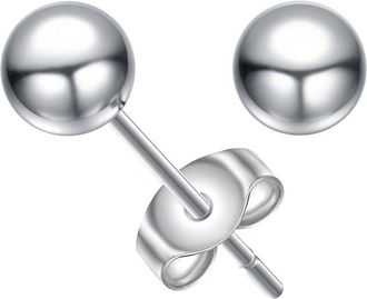 Genevive Plated Ball Earrings