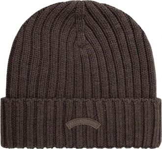 Paul & Shark Wool Beanie - Heren - Hoeden - Bruin - ONE Size - Wol - Accessoires