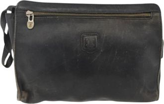 Celine Pre-owned Vintage Clutch Bag - Dames - Vintage Clutch - Zwart - ONE Size - Leer - Vintage