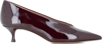 Le Monde Beryl pointed-toe pumps - women - Patent Leather/Calf Leather/Calf Leather - 39 - Red