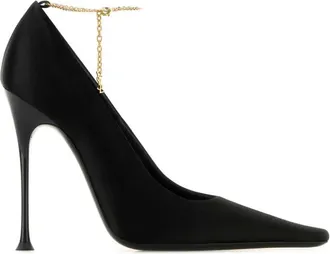 Saint Laurent Black Pointed Toe Pumps
