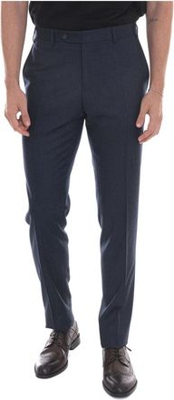 Canali Klassieke Pantalon - Heren - Chinos - Blauw - 4XL - Wol - Broeken