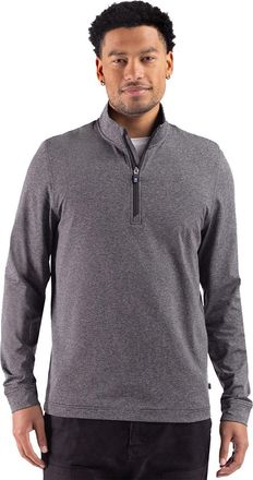 Cutter & Buck Adapt Recycled Soft Knit Stripe Mens Quarter Zip Pullover