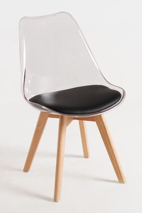 Regalos Miguel Regalos Miguel - Sillas Comedor - Silla Synk Transparente Asiento - Negro
