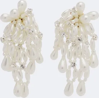 Simone Rocha Crystal-embellished drop earrings