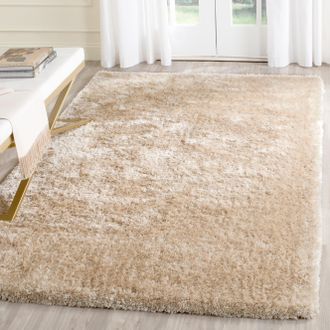 Safavieh Toronto Shag Hand Made Area Rug, Beige Shag Flokati Style Non-Shedding