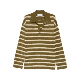 Ami Striped Long-sleeve Sweater