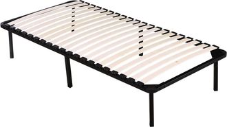 Habitat et Jardin Habitat Et Jardin - Somier De L&aacute;minas + Pies - 90 X 190 Cm - 20 Listones - Negro