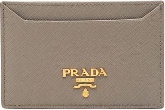 Prada Pre-owned Card Holder - Dames - Vintage Accessoires - Grijs - ONE Size - Leer - Vintage