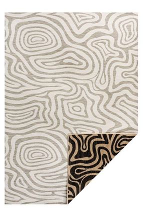 Jonathan Y Designs Eryx Modern Bohemian Abstract Organic Reversible Machine-Washable Indoor/Outdoor Area Rug in Gray/cream at Nordstrom, Size 5Ft 0In X 8Ft