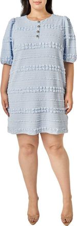 English Factory Smocked Minidress in Powder Blue at Nordstrom, Size 3X