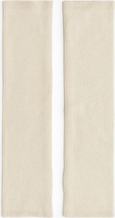H&M Armstulpen in Rippstrick - Hellbeige