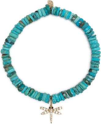 Sydney Evan 14K Yellow Gold Turquoise Beaded Bracelet - Womens - Glass