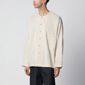 Christophe Lemaire Camicia beige chiara in misto seta