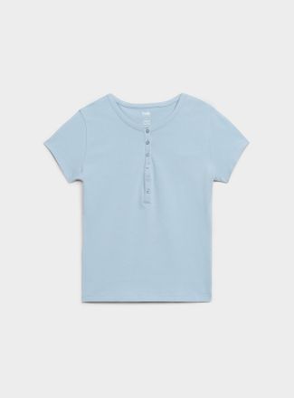 Twik Womens Cap-sleeve Henley T-shirt