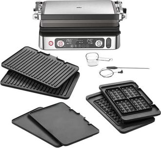 Braun Multigrill 9 Cg 9167, Parrilla De Contacto Con Parrilla, Planchas Planas Y Gofres Y Sensor De Temperatura, Posiciones De La Parrilla: Contacto, Barbac