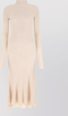 Balenciaga silk blend ribbed midi dress