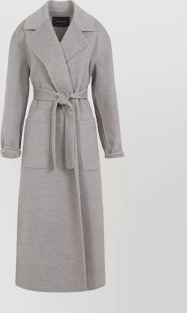 Fabiana Filippi waist tie coat large lapels