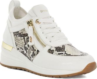 Dune London Womens Ladies Eilisia - Wedge Trainers - White - Size UK 5