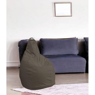 Dmora Dmora - Puf Aunter, Sill&oacute;n Multiusos, Puf, Puf Reposapi&eacute;s, Made In Italy, 90x90 H120 Cm, Beige