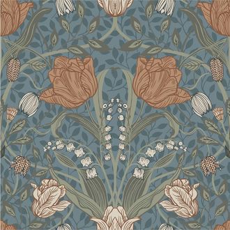 WallPops Filippa Tulip Wallpaper in Blue at Nordstrom Rack