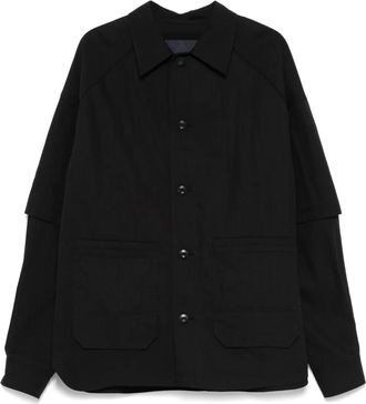 Juun.J Giacca-camicia a strati - Nero