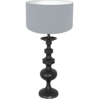 Anne Lighting L&aacute;mpara De Mesa - Lyons - Negro - Madera Lino - &Oslash; - Anne Lighting