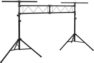 vidaXL Vidaxl - Soporte De Luces De Acero Negro 338x115x(180-300) Cm