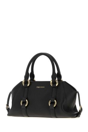 Alexander McQueen 8515961vdeb 1000 Black Calf Skinbrass Borse A Mano Bag