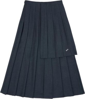 Ader Error BK Tag midi skirt - women - Wool - S - Grey