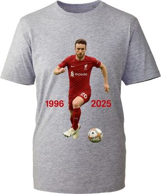 Generic Retro Jota 1996-2025 T Shirt Football Lover Liverpool Fan Made Diogo Gift Soccer Tshirt Jota Tribute Tee Unisex Kids Adult Tee Tops (Heather Grey, 2XL