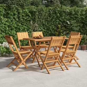 vidaXL Vidaxl - Sillas De Jard&iacute;n Plegables 6 Uds Madera Maciza Teca 47x61x90 Cm