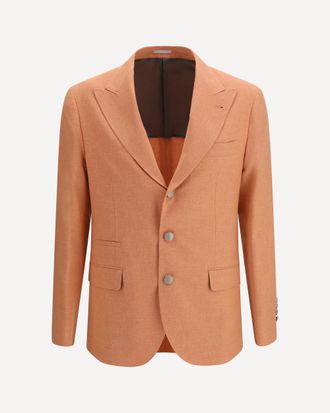 Brunello Cucinelli Deconstructed Jacket in moulin&eacute; fabric Male 50
