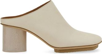 Uma Wang Stone Mule - Dames - Muiltjes - Wit - 40 EU - Leer - Schoenen