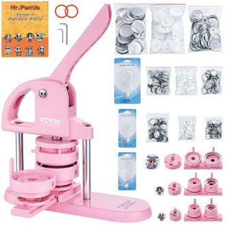 OEM Buttonmaker 25 / 32 / 58 Mm 3-in-1-pinmaker, 300-teilige Buttonteile, Buttonmaker-maschine Mit Panda-zauberbuch, Ergonomisches Stanzset Mit Bogengriff