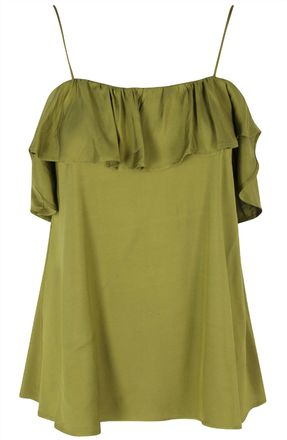 Essentiel Womens Janielle Ruffle Strappy Top In Avocado